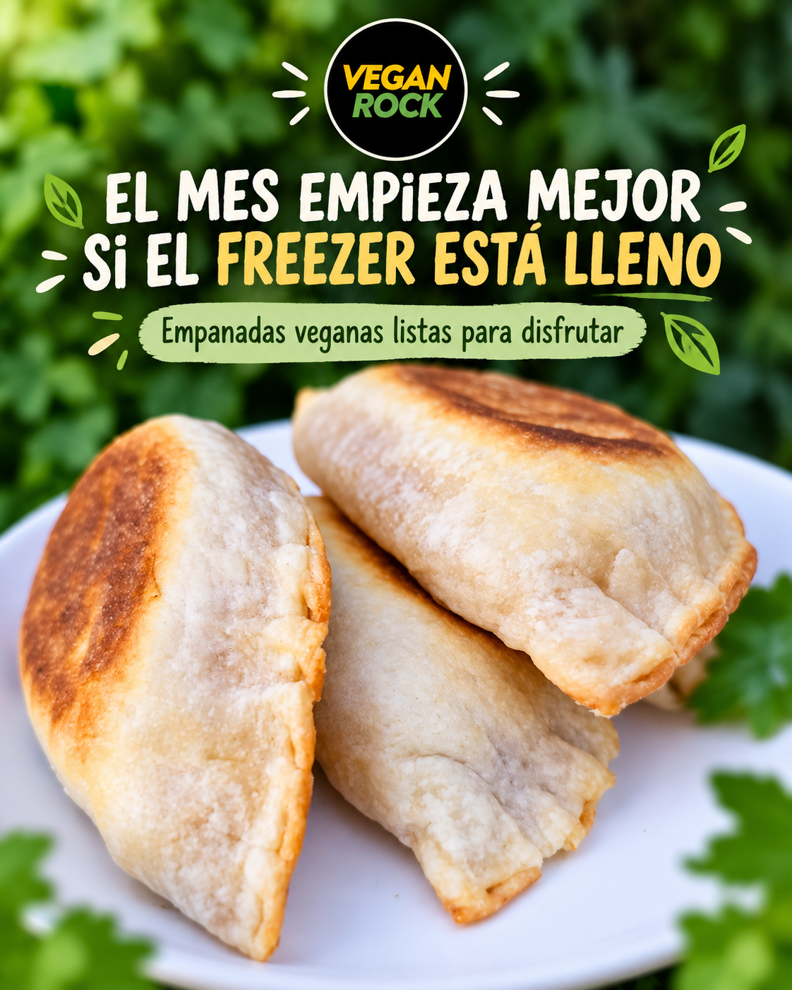 VeganRock presenta sus deliciosas empanadas de jamón y queso veganas